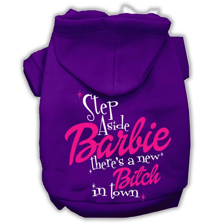 New Bitch in Town Screenprint Hoodie Purple M